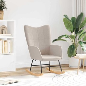 vidaXL Cadeira de baloiço Cinzento-claro Tecido Sherpa