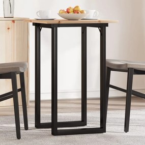 Mesa de jantar estrutura em O 50x50x75 cm pinho e aço