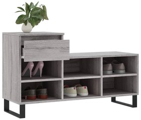 Sapateira 102x36x60 cm derivados de madeira cinzento sonoma