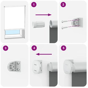 Estore de rolo 140 x 230 cm, Branco escuro
