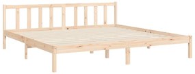 Cama sem colchão 200x200 cm madeira de pinho maciça