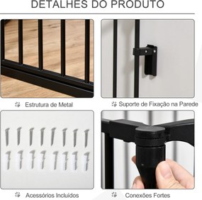 PawHut Barreira de Segurança para Animais de Estimação Barreira Dobráv