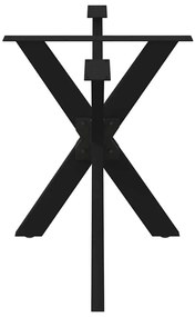 Pé de mesa de jantar em formato de aranha, preto, 120x68x(72-73) cm, a