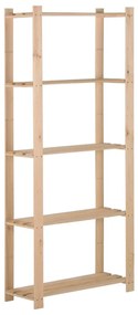 vidaXL Unidade arrumação 5 prateleiras 80x28,5x170 cm pinho maciço
