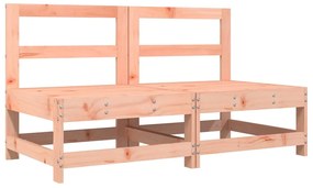 Sofás de centro com almofadões 2 pcs madeira de douglas maciça