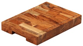 Tábua de cortar 30x21x4 cm madeira de acácia maciça