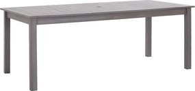 vidaXL Mesa de jardim 200x90x74 cm acácia maciça cinzento lavado