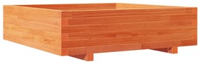 Vaso/floreira de jardim 90x90x26,5 cm pinho maciço castanho-mel