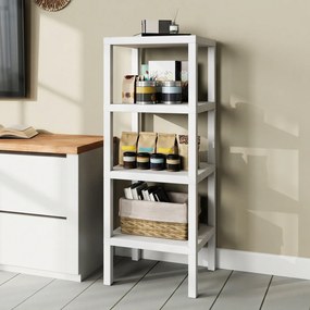 Estante de plástico cozinha com 4 níveis 38 x 32,5 x 99 cm, estante organizadora estreita e multifuncional, montagem sem ferramentas, para casa de ban