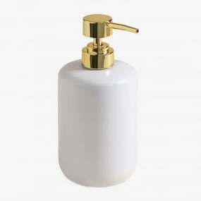 Dispensador De Sabão Em Cerâmica Pierk Branco - Sklum