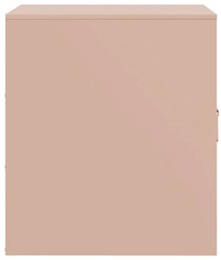 Mesa de cabeceira 34,5x39x44 cm aço rosa