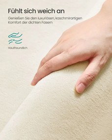 Tapete para sala de estar antiderrapante 160 x 230 cm bege cappuccino