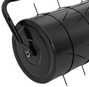 Rolo relvado jardim c/ grampos arejamento 63L ferro/aço preto