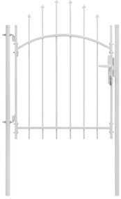Portão de jardim 1x2 m aço branco