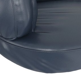 Cama p/ cães em espuma ergonómico 88x65cm couro artificial azul