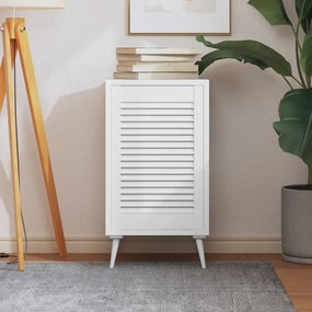 vidaXL Porta de armário com design de persiana pinho maciço branco