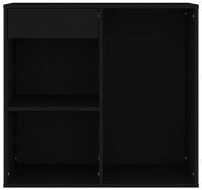 Armário de cosmética 80x40x75 cm derivados de madeira preto