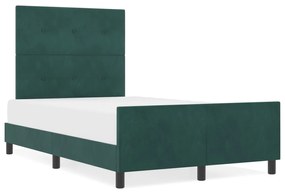 Cama vidaXL Verde Escuro 120x200 cm Veludo