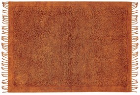 Tapete de algodão laranja 140 x 200 cm BITLIS Beliani