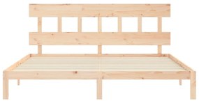 Cama sem colchão 200x200 cm madeira de pinho maciça