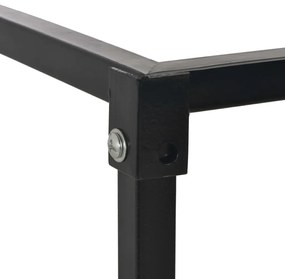 Suporte para lenha com base 37x37x113 cm aço preto