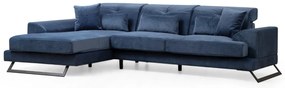 Sofá de Canto Frido – Azul Marinho – 190 cm x 304 cm