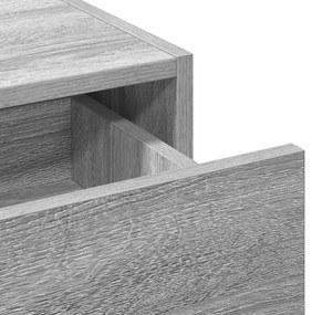 Mesa de Maquilhagem Suspensa Cinza Sonoma 100x40x70 cm