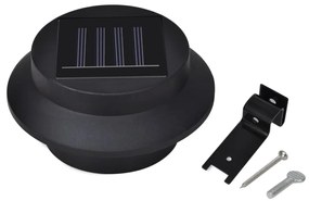 Candeeiros solares de exterior LED para vedações 12 pcs preto