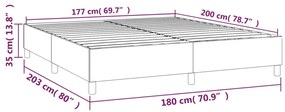 Estrutura de cama 180x200 cm couro artificial cappuccino