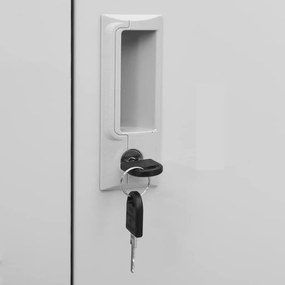 Cacifos 2 pcs 90x45x92,5 cm aço cinzento-claro