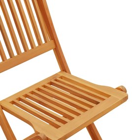3 pcs conjunto de bistrô dobrável madeira de acácia maciça