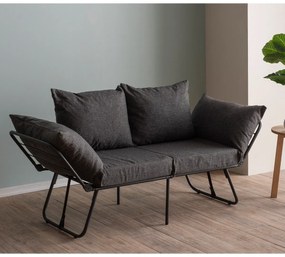 Sofá-Cama de 2 Lugares Viper – Cinzento Escuro – 150x78x60 cm