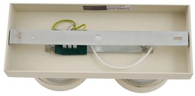 Foco de teto moderno bege G9 redondo giratório e inclinável 2 luzes - Go