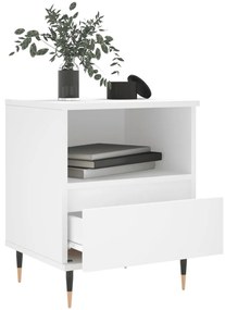 Mesas de cabeceira 2pcs 40x35x50 cm derivados de madeira branco