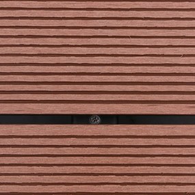 Base chuveiro p/ exterior 80x62 cm WPC aço inoxidável castanho