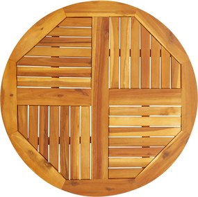 vidaXL Tampo de mesa redondo Ø80x2,2 cm madeira de acácia maciça