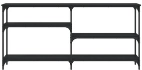 Mesa consola 160x29x75 cm derivados de madeira preto
