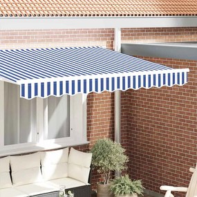 vidaXL Valance do Toldo para Estrutura de 2.5 m Azul e Branco 2.3x0.2 m