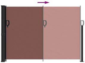 Toldo lateral retrátil 140x600 cm castanho