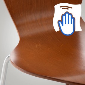 Cadeira para cozinha e sala de jantar empilhável Calisto 45 x 85 x 49 cm Castanho