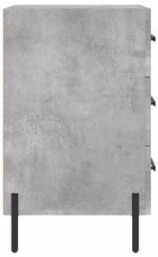 Mesa de cabeceira 40x40x66 cm derivados madeira cinza cimento