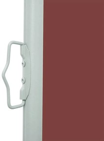 Toldo lateral retrátil para pátio 100x500 cm castanho