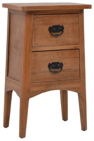 vidaXL Mesa de cabeceira madeira de abeto maciça 40x29x68 cm castanho