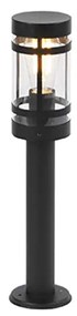 Candeeiro de exterior moderno preto 50 cm IP44 - Gleam Moderno