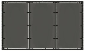 Mesa de jardim com tampo de vidro 150x90x75 cm vime PE preto