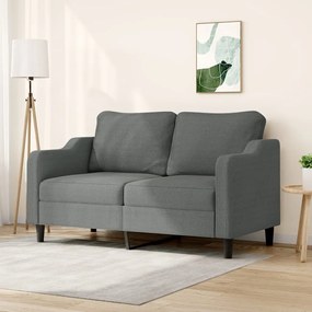 vidaXL Sofá de 2 lugares em tecido 140 cm cinzento-escuro