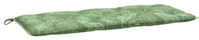 Almofadões banco jardim 2 pcs 120x50x7 cm tecido padrão folhas