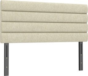 HOMCOM Cabeceira de Cama 140 cm Altura Ajustável em 3 Níveis 106/116/126 cm Estofada em Linho Bege | Aosom Portugal
