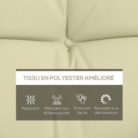 Conjunto de 4 almofadas de exterior para baloiço de jardim (NÃO INCLUIDO), composto por 1 almofada de assento, almofadas de encosto e 2 almofadas de c