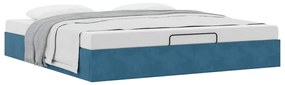 Estrutura de cama otomana sem colchão 180x200 cm azul escuro